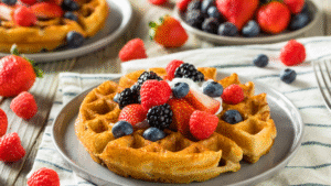 Waffles con proteína